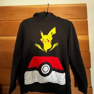 Black Hoodie with Pikachu Design